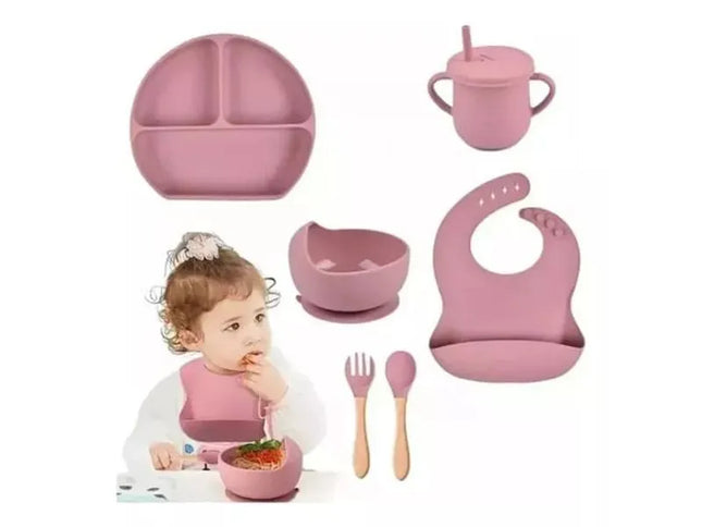 Set Vajilla de Silicona Antideslizante para Bebé