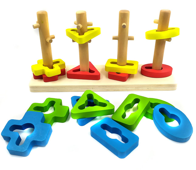 Juguete Didáctico Infantil 4 Figuras Educativas