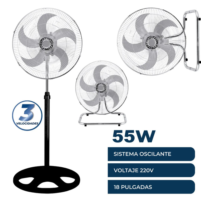 Ventilador de Pedestal 18”