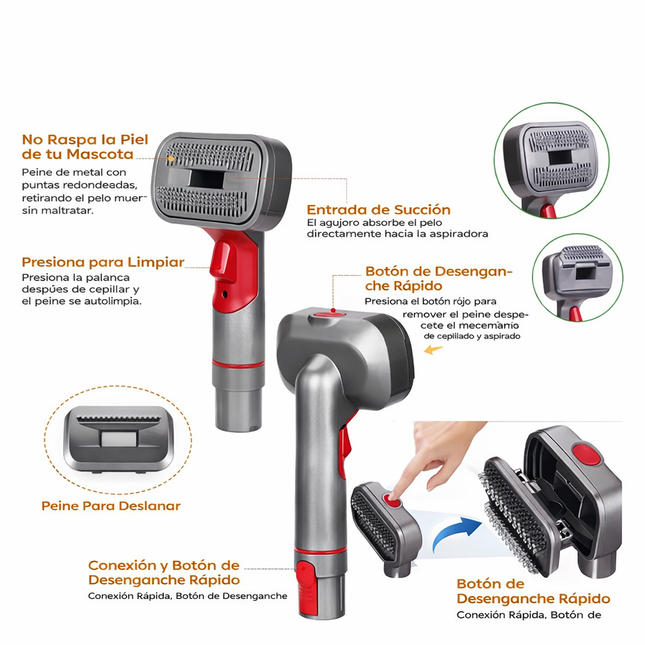 Kit Profesional de Aspiradora para Mascotas