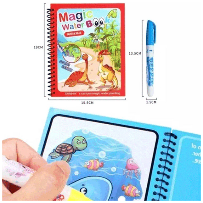 Libro magico de agua reutilizable x 4
