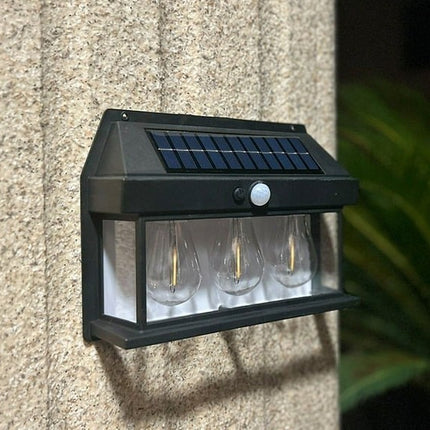 Lámpara Solar de pared 3 Focos con Sensor Inteligente